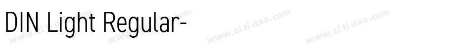 DIN Light Regular字体转换